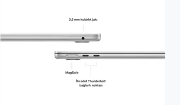 Apple MacBook Air MLXW3TUA M2 8GB-256GB SSD 13.6 Uzay Grisi