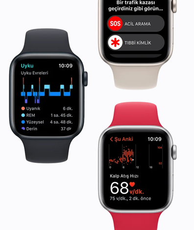 Apple Watch SE GPS 40mm MNJP3TUA Yıldız Işığı Alüminyum Kasa ve Yıldız Işığı Spor Kordon