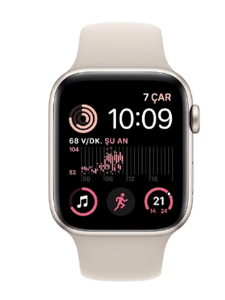 Apple Watch SE GPS 40mm MNJP3TUA Yıldız Işığı Alüminyum Kasa ve Yıldız Işığı Spor Kordon