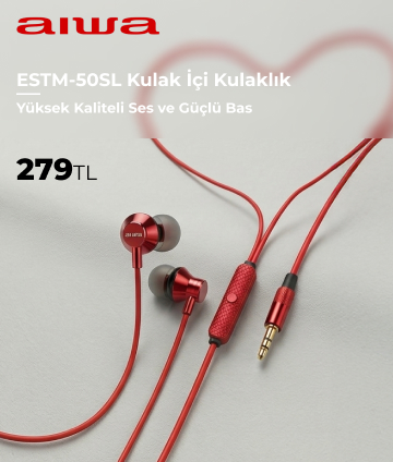 Aiwa ESTM-50RD Kulak İçi Kulaklık Kırmızı