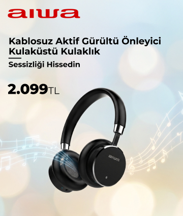 Aiwa HSTBT-800BK Kablosuz Aktif Gürültü Önleyici Kulaküstü Kulaklık Siyah