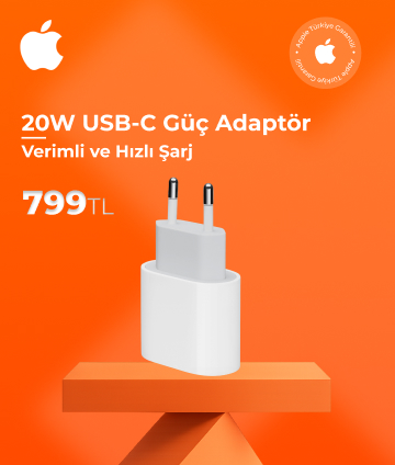 Apple MD3J4TU/A 20 W Type-C Şarj Adaptörü (Apple Türkiye Garantili)