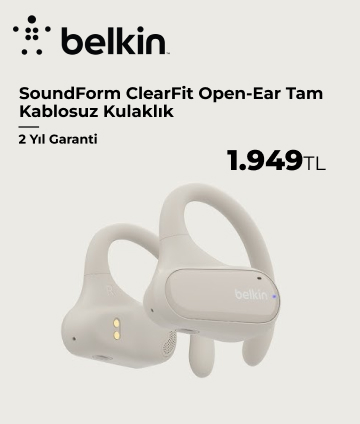 Belkin SoundForm ClearFit Open-Ear Tam Kablosuz Kulaklık