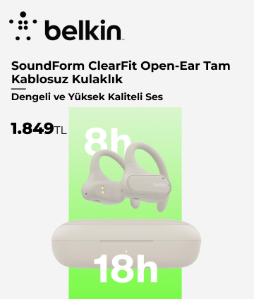 Belkin SoundForm ClearFit Open-Ear Tam Kablosuz Kulaklık Krem