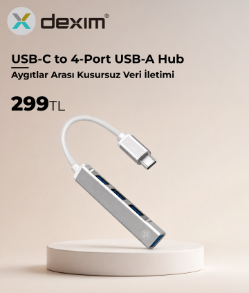 Dexim Elite USB-C to 4-Port USB-A Hub