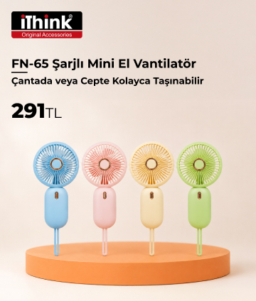 ITHINK FN-65 Şarjlı Mini El Vantilatör
