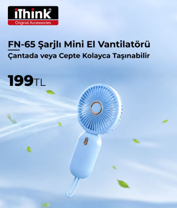 ITHINK FN-65 Şarjlı Mini El Vantilatör Mavi