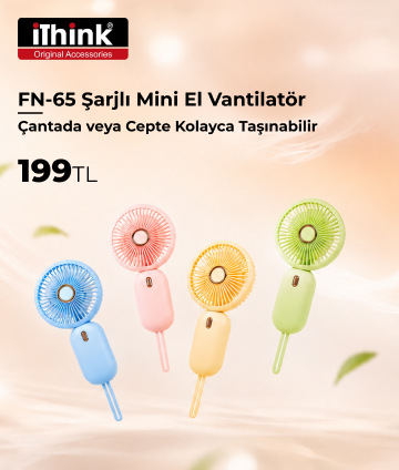 ITHINK FN-65 Şarjlı Mini El Vantilatör Sarı