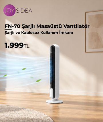 JOYSIDEA FN-500 Kumandalı Dokunmatik Panel, 3 Hız Ayarı, 40 W Kule Tipi Vantilatör Beyaz