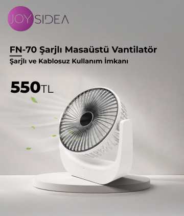 JOYSIDEA FN-70 Şarjlı Masaüstü Vantilatör