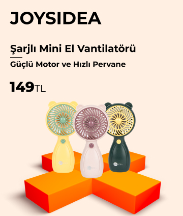 Joysıdea Şarjlı Mini El Vantilatörü Pembe