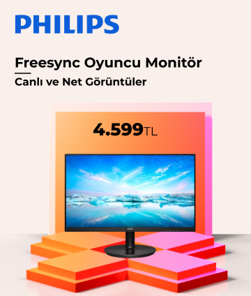 Philips 242V8LA/01 23.8" 4ms 75Hz Freesync DP-HDMI+VGA VA Oyuncu Monitör