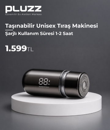 Pluzz D117 Şarjlı Taşınabilir Unisex Mini Sakal ve Yanak Tıraş Makinesi - Siyah