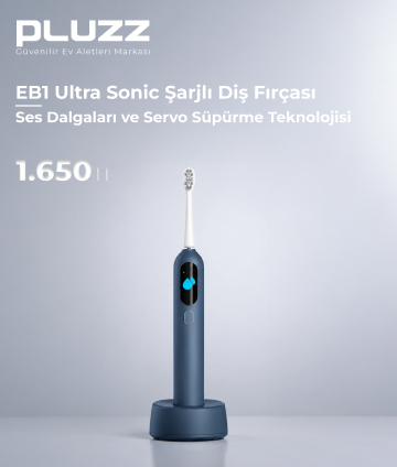 Pluzz EB1 Ultra Sonic Şarjlı Diş Fırçası - Siyah