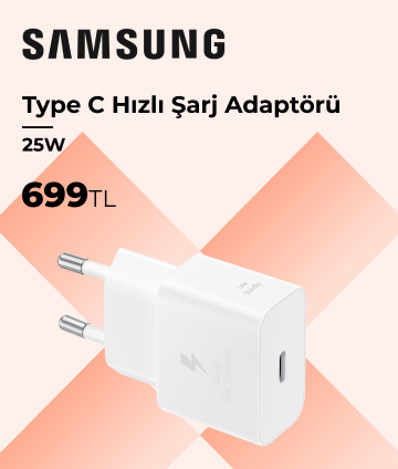 Samsung EP-T2510N Type C Hızlı Şarj Adaptörü (25W) - Beyaz
