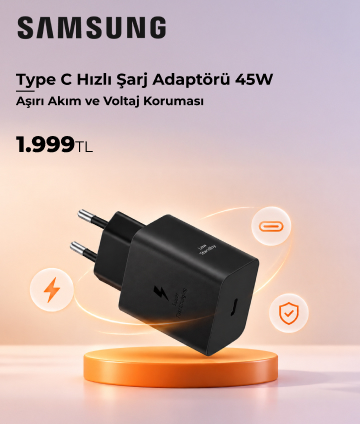 Samsung EP-T4511N Type C Hızlı Şarj Adaptörü (45W) - Siyah