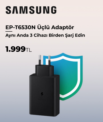 Samsung EP-T6530N Üçlü Adaptör Siyah