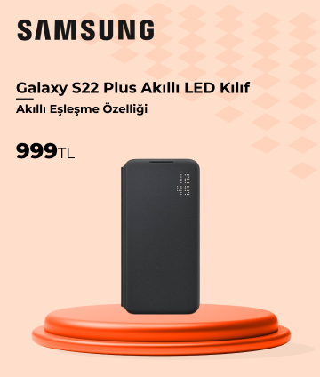 Samsung Galaxy S22 Plus Akıllı LED Kılıf - Siyah