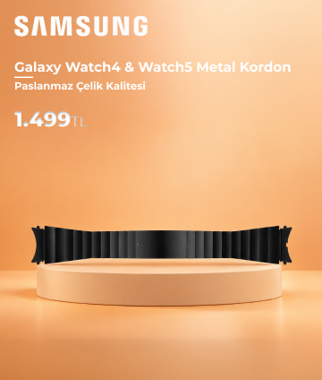 Samsung Galaxy Watch 4 & Watch 5 Metal Kordon (20mm ML) - Siyah