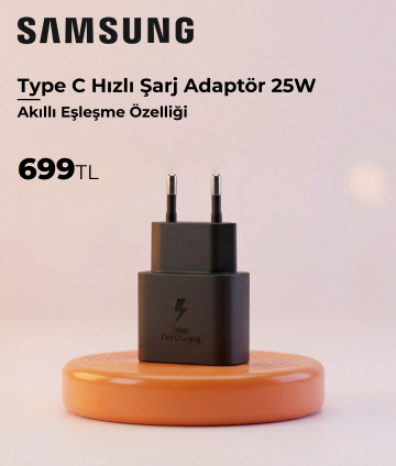 Samsung Type C Hızlı Şarj Adaptör 25W Siyah