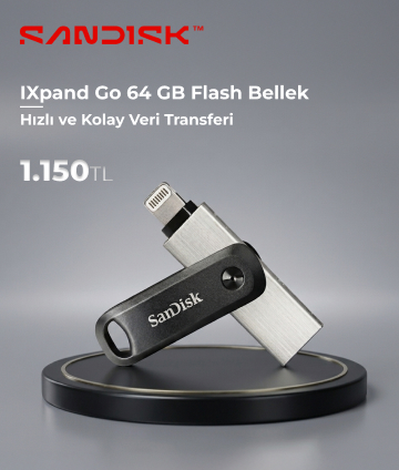 SanDisk iXpand Go SDIX60N-064G-GN6NN 64 GB Flash Bellek