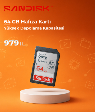 SanDisk Ultra SDSDUNR-064G-GN3IN Class 10 UHS-I U1 64 GB Hafıza Kartı