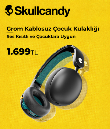 Skullcandy Grom Kablosuz Çocuk Kulaklığı Black Verdignis