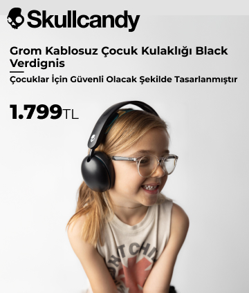 Skullcandy Grom Kablosuz Çocuk Kulaklığı Black Verdignis S6KBW-R740