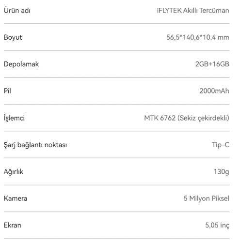 iFlytek (Jarvisen) Smart Translator 4.0 Online Dil Çeviri Cihazı