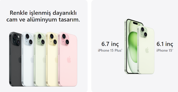 Apple iPhone 15 128 GB Siyah