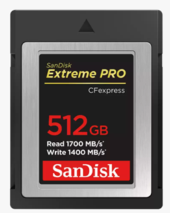 SanDisk Extreme Pro 512 GB 1700 MB/s SDCFE-512G-GN4NN CFexpress Kart