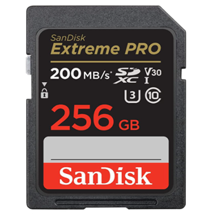 SanDisk Extreme Pro SD UHS I 256GB Card