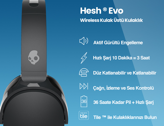 Skullcandy Hesh Evo Kulaklık Siyah S6HVW-N740