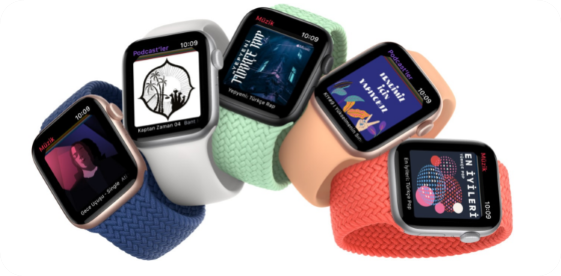Apple Watch SE GPS  44mm GümüşRengi AlüminyumKasave Beyaz SporKordon 4