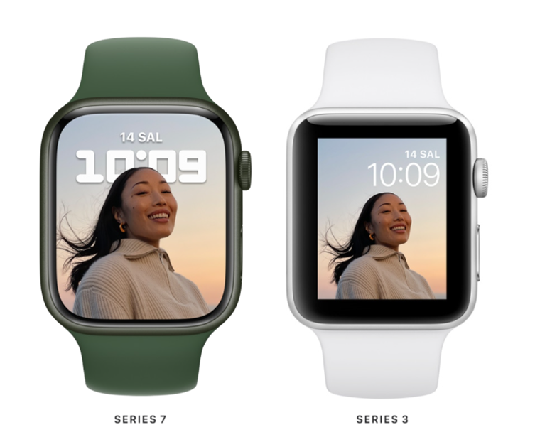 Apple Watch Series 7 GPS 41mm Uzay Grisi Alüminyum Kasa ve Gece Yarısı Spor Kordon 1
