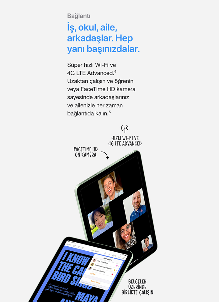 iPad 4Nesil Wi-Fi Rose Gold MYFP2TUA 64 GB 109 Tablet 7