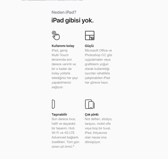 iPad 4Nesil Wi-Fi Rose Gold MYFP2TUA 64 GB 109 Tablet 8