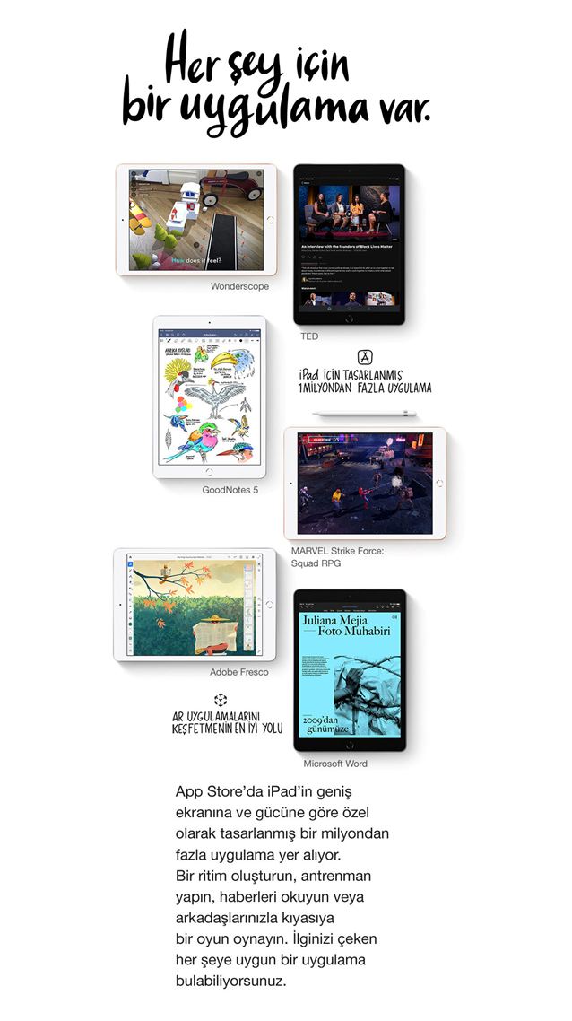 iPad 8.Nesil Wi-Fi Gümüş MYLA2TU/A 32 GB 10.2" Tablet 10