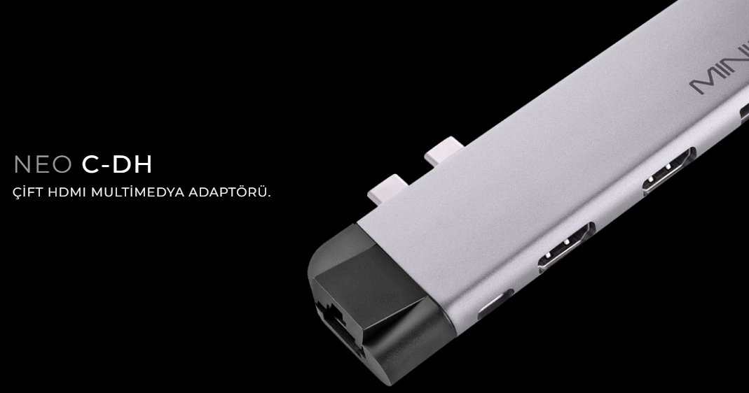 Minix USB-C Dual-Head Multiport Adapter 2 x HDMI Silver 1
