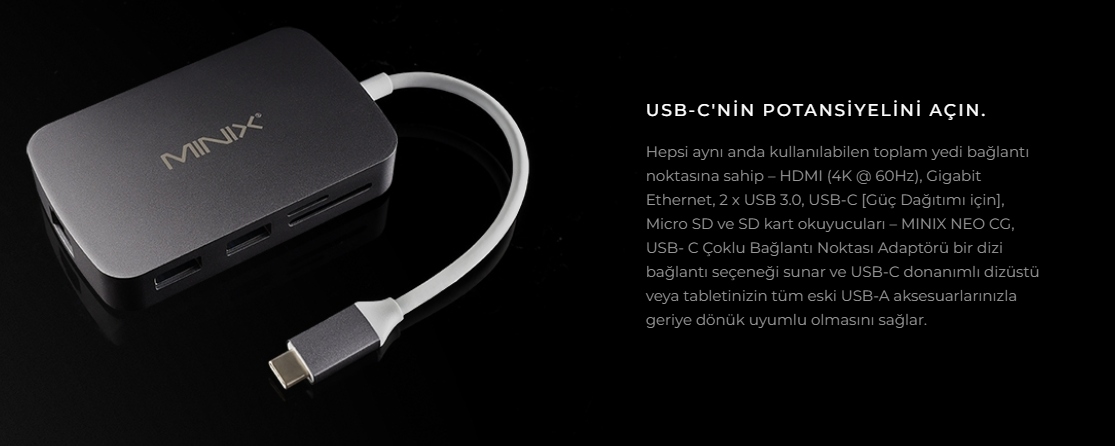 Minix USB-C Multiport Adapter HDMI Silver 2