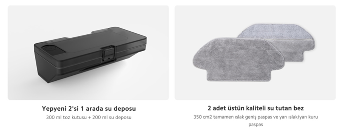 Xiaomi Mi Robot Vacuum Mop Pro Robot Süpürge Beyaz 6