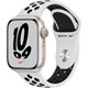 Apple Watch Nike Series 7 GPS 41mm Yıldız Işığı Alüminyum Kasa ve Saf PlatinSiyah Nike Spor Kordon