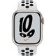 Apple Watch Nike Series 7 GPS 41mm Yıldız Işığı Alüminyum Kasa ve Saf PlatinSiyah Nike Spor Kordon