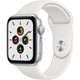 Apple Watch SE GPS  44 mm Gümüş Rengi Alüminyum Kasa ve Beyaz Spor Kordon Akıllı Saat
