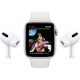 Apple Watch SE GPS  44 mm Gümüş Rengi Alüminyum Kasa ve Beyaz Spor Kordon Akıllı Saat