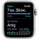 Apple Watch SE GPS  44 mm Gümüş Rengi Alüminyum Kasa ve Beyaz Spor Kordon Akıllı Saat