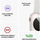 Apple Watch SE GPS 44mm MNJX3TU/A Yıldız Işığı Alüminyum Kasa ve Yıldız Işığı Spor Kordon