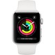 Apple Watch Series 3 GPS 42 mm Gümüş Rengi Alüminyum Kasa ve Beyaz Spor Kordon