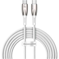 Baseus Glimmer Serisi Type-C den Type-C ye 100W  2m Kablo-Beyaz