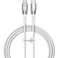 Baseus Glimmer Series Type-C to Type-C 100W Hızlı Şarj Kablosu 1m. - Beyaz